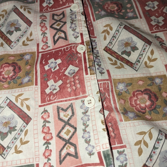 Vintage Pearl River Floral Button Down Sleeveless Collared Grandma Top Prairie - Picture 10 of 11